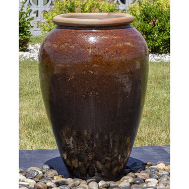 Tuscany FNT40762 Ceramic Triple Vase Complete Fountain Kit Vase Fountain Blue Thumb